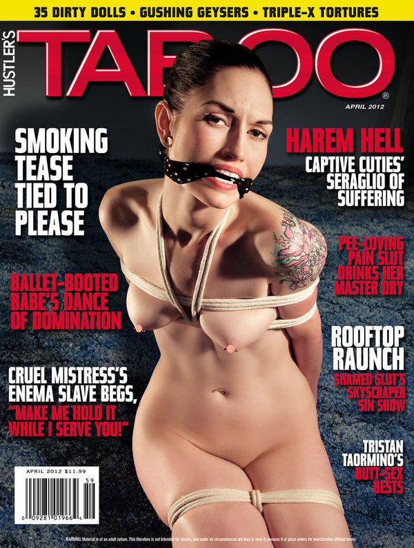 Taboo April 2012 magazine back issue Taboo magizine back copy Taboo April 2012 Adult Pornographic Magazine Back Issue Published by LFP, Larry Flynt Publications. Covergirl Amanda Photographed by Chas Ray.