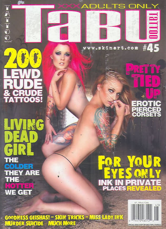 Tabu Tattoo # 45 magazine back issue Tabu Tattoo magizine back copy 