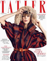 Taylor Charly magazine cover appearance Tatler March 2012