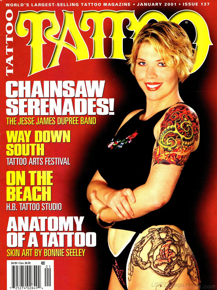 Tattoo January 2001 magazine back issue Tattoo magizine back copy 