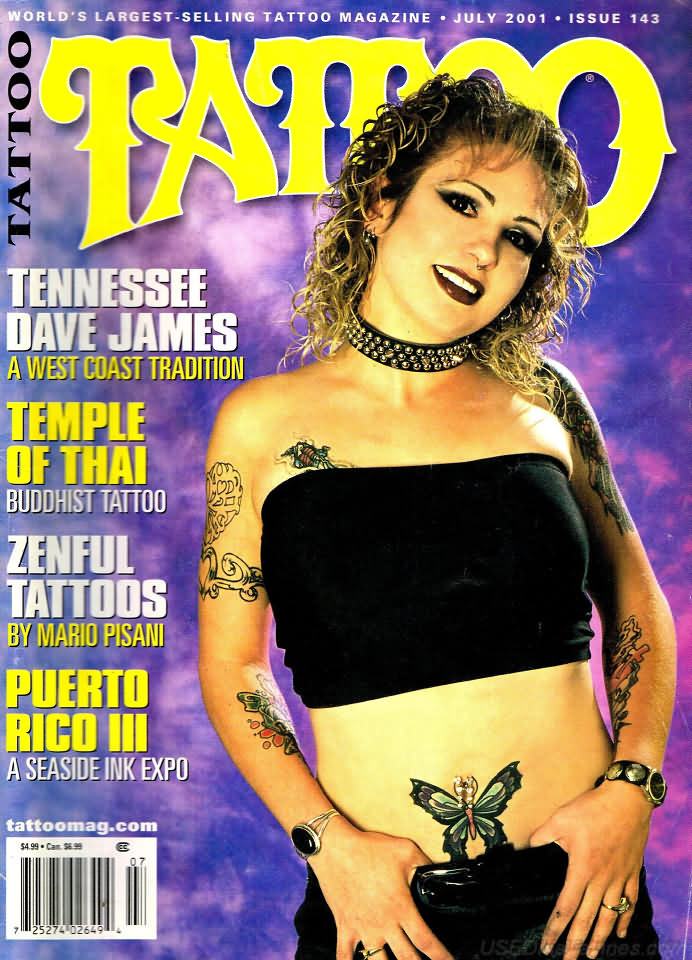 Tattoo July 2001 magazine back issue Tattoo magizine back copy 