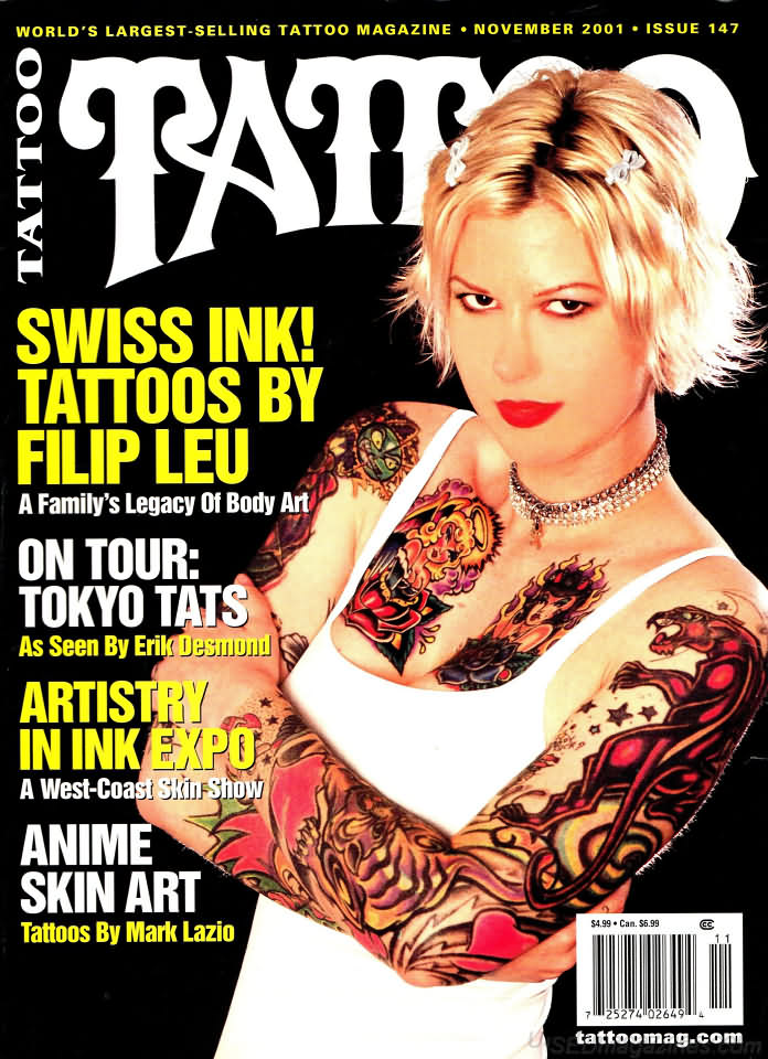 Tattoo November 2001 magazine back issue Tattoo magizine back copy 