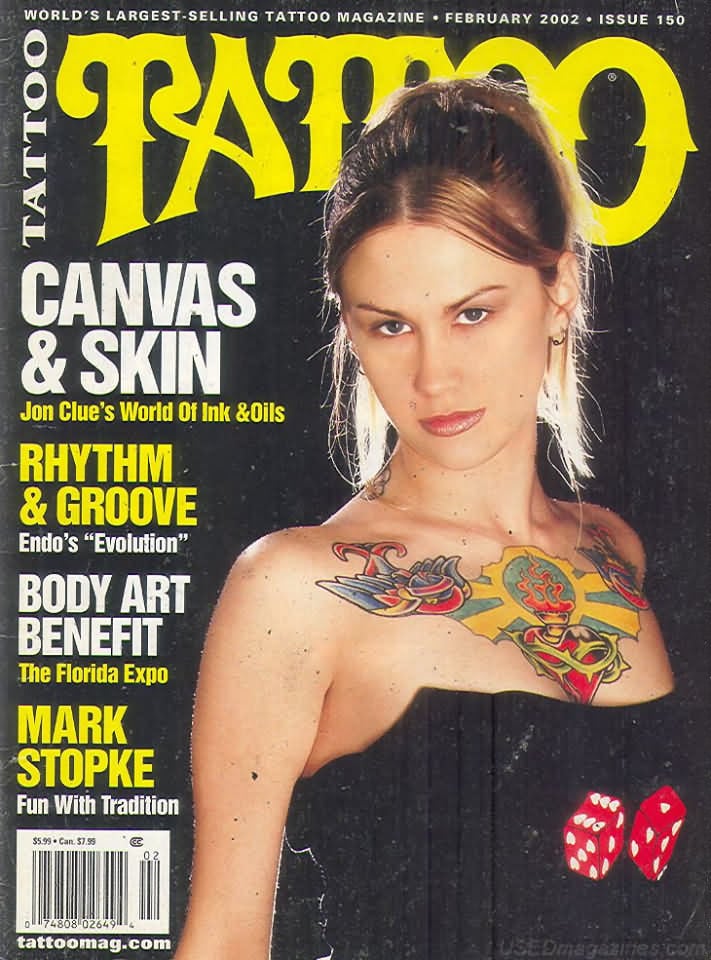Tattoo February 2002 magazine back issue Tattoo magizine back copy 