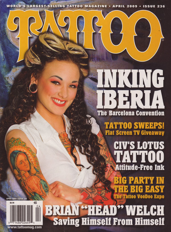 Tattoo # 236 - April 2009 magazine back issue Tattoo magizine back copy tattoo magazine 2009 issues celebrities with tattoos body art artists conventions events inked peopl