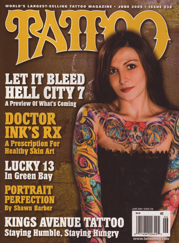 Tattoo # 238, June 2009 magazine back issue Tattoo magizine back copy tattoo magazine 2009 issues body art hot women with tattoos artists conventions inked people tats sh
