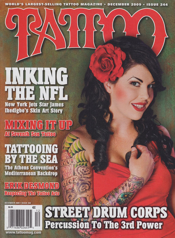 Tattoo # 244 - December 2009 magazine back issue Tattoo magizine back copy tattoo magazine 2009 issues largest-selling tattoo mag ink artists tattooing parlours sleeves body a