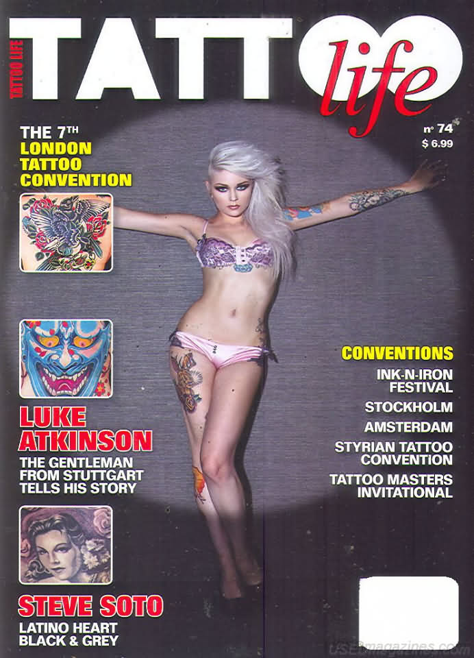 Tattoo Life # 74 magazine back issue Tattoo Life magizine back copy 