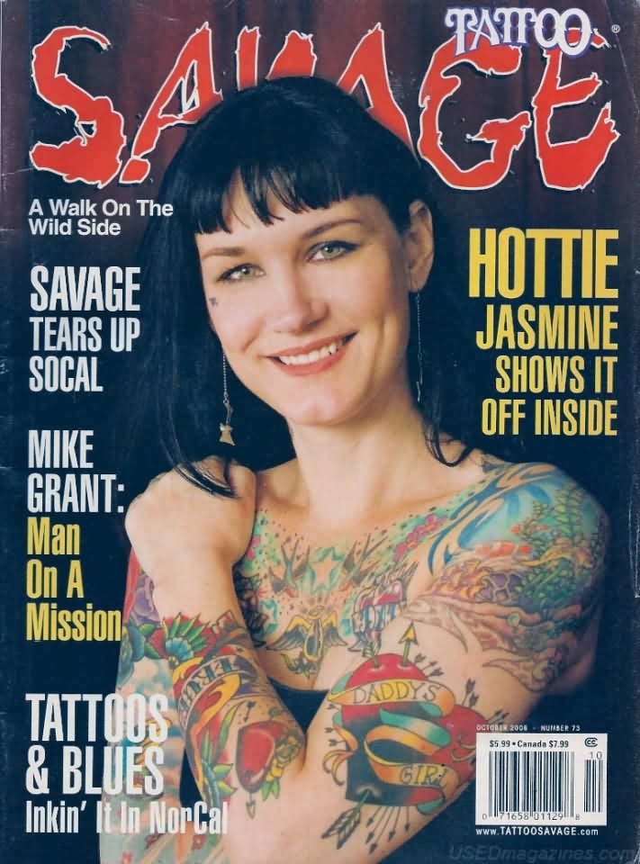 Tattoo Savage October 2004 magazine back issue Tattoo Savage magizine back copy 