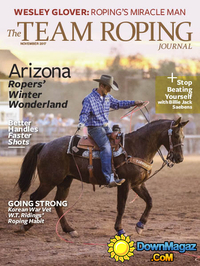 Team Roping Journal November 2017 Magazine Back Copies Magizines Mags