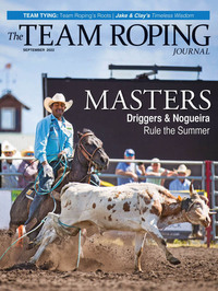 Team Roping Journal September 2022 Magazine Back Copies Magizines Mags