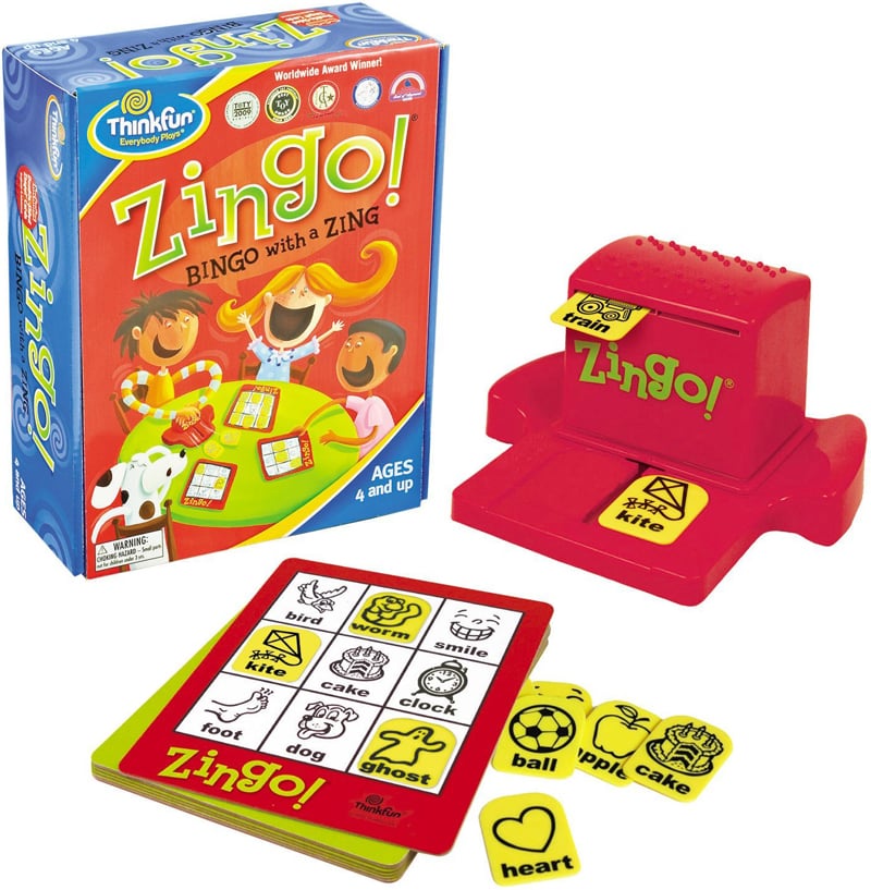 zingo bingo with a zing Game by ThinkFun zingo