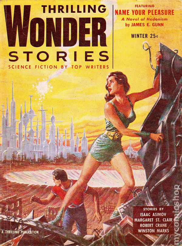 Thrilling Wonder Stories January 1955 magazine back issue Thrilling Wonder Stories magizine back copy 