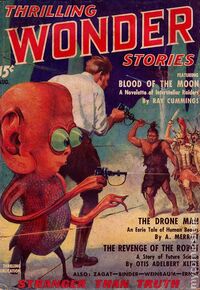 Thrilling Wonder Stories August 1936 magazine back issue cover image