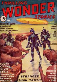 Thrilling Wonder Stories April 1937 magazine back issue cover image