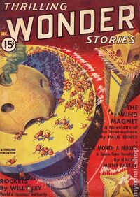 Thrilling Wonder Stories December 1937 magazine back issue cover image