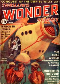 Thrilling Wonder Stories June 1938 magazine back issue cover image