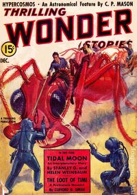 Thrilling Wonder Stories December 1938 magazine back issue cover image