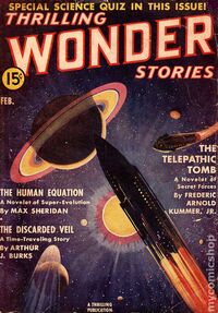 Thrilling Wonder Stories February 1939 magazine back issue cover image