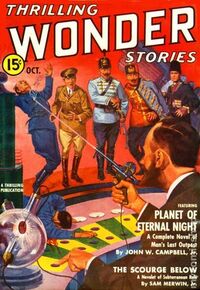 Thrilling Wonder Stories October 1939 magazine back issue cover image