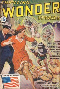 Thrilling Wonder Stories August 1942 magazine back issue cover image