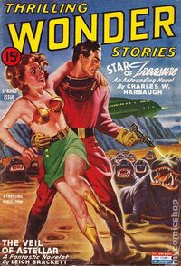 Thrilling Wonder Stories May 1944 magazine back issue cover image
