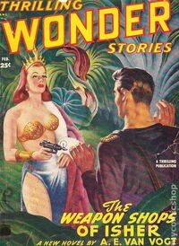 Thrilling Wonder Stories February 1949 magazine back issue cover image