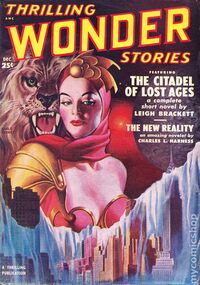 Thrilling Wonder Stories December 1950 magazine back issue cover image
