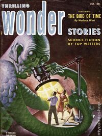 Thrilling Wonder Stories October 1952 magazine back issue cover image