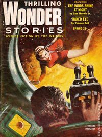 Thrilling Wonder Stories April 1954 magazine back issue cover image