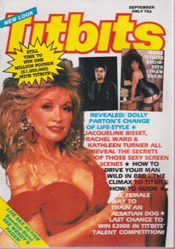 Titbits September 1989 magazine back issue Titbits magizine back copy 