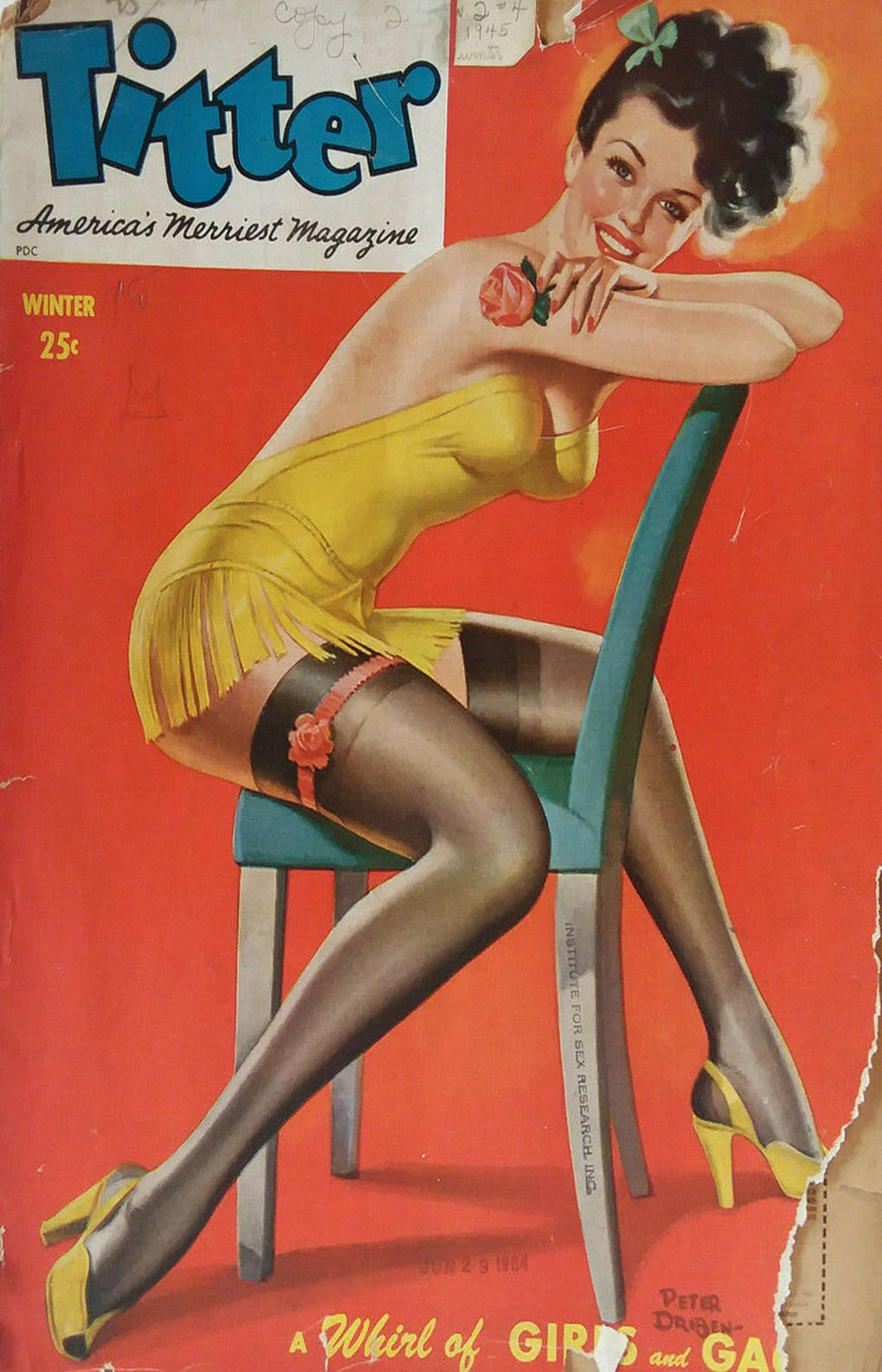 Titter Winter 1945 magazine back issue Titter magizine back copy 
