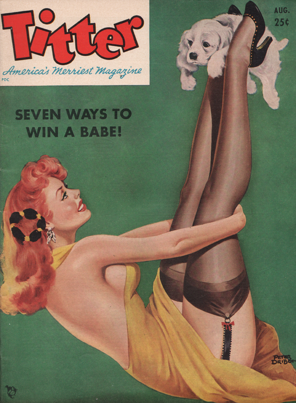 Titter August 1951 magazine back issue Titter magizine back copy antique,Seven Ways to Win a Babe,Gams Galore,Folies Bergere,CALYPSO CAPERS,UNDRESS IN A BERTH 