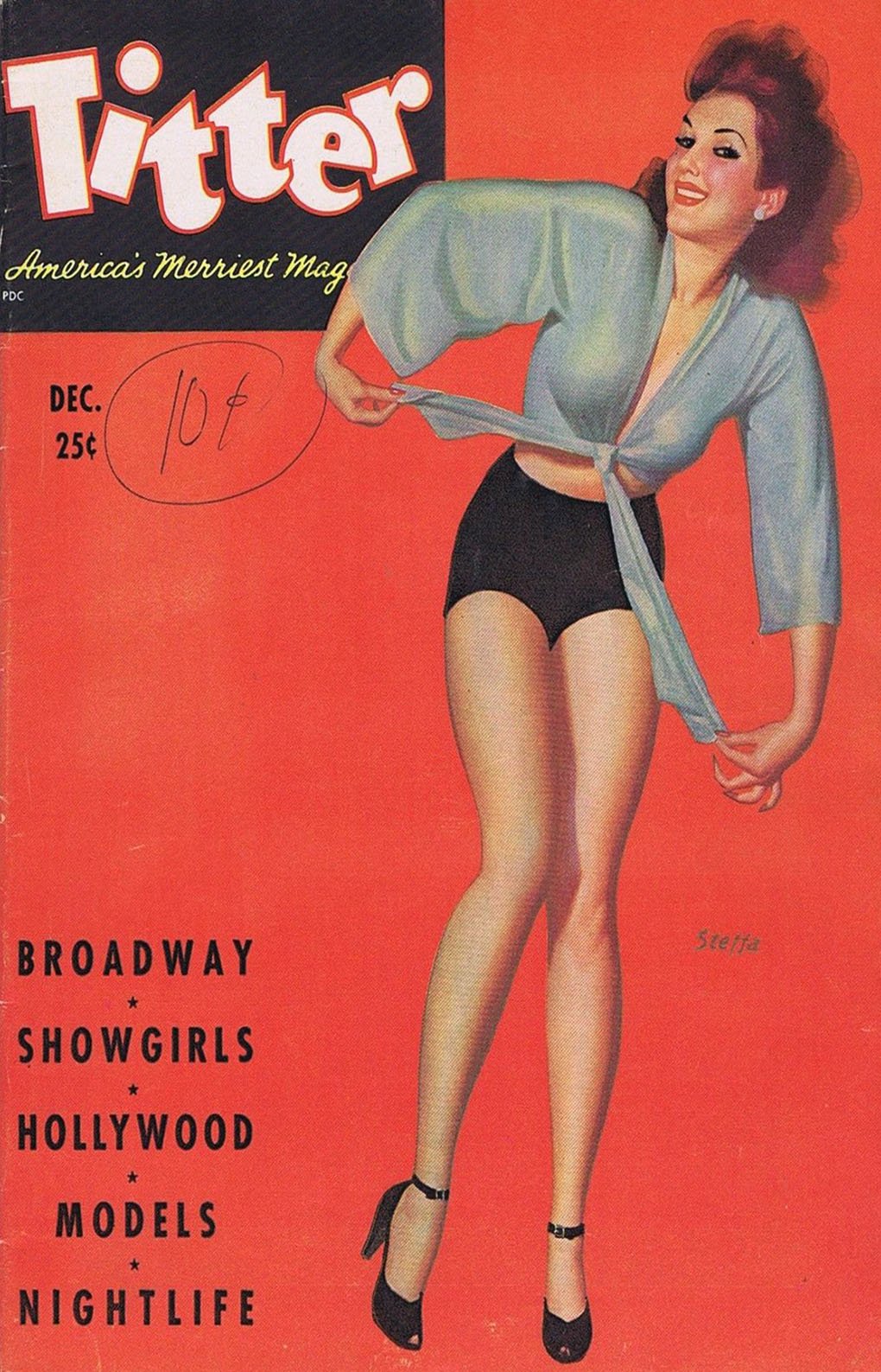 Titter December 1953 magazine back issue Titter magizine back copy 