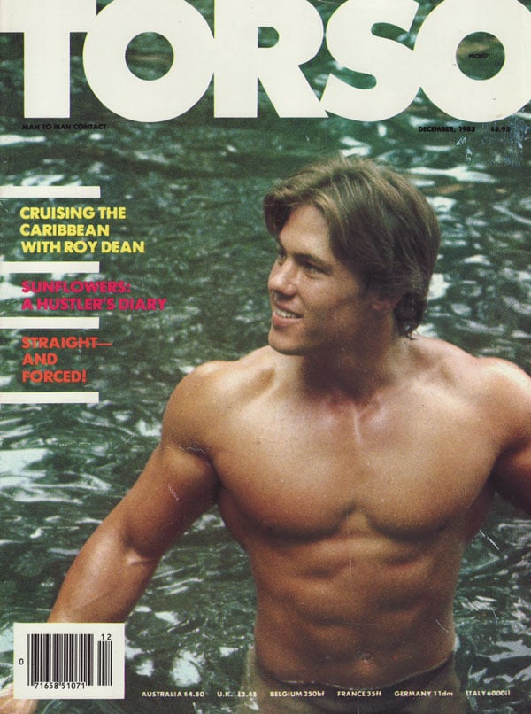 Torso December 1983 magazine back issue Torso magizine back copy cruising caribbean with roy ean sunfloersa hustler's diary straight and forced in search of designer