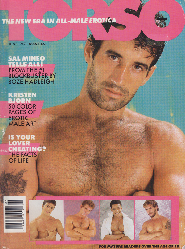 Torso June 1987 magazine back issue Torso magizine back copy sal mineo tells all! from the #1 blockbuster by boze hadleigh; is your lover cheating? The facts of 