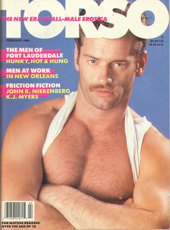 Torso February 1988 magazine back issue Torso magizine back copy Torso February 1988 Gay Adult Magazine Back Issue Naked Men Published by Torso Publishing Group.  & Centerfold  Photographed by Le Salon.