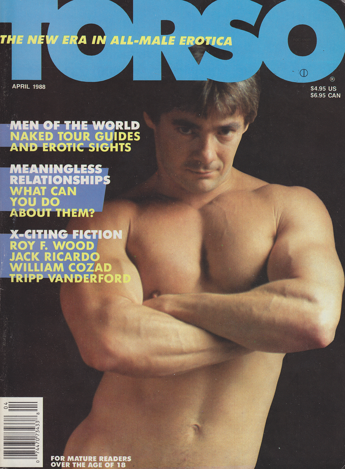 Torso April 1988 magazine back issue Torso magizine back copy Torso April 1988 Gay Adult Magazine Back Issue Naked Men Published by Torso Publishing Group. Coverguy & Centerfold French Photographed by Lobo Studios.