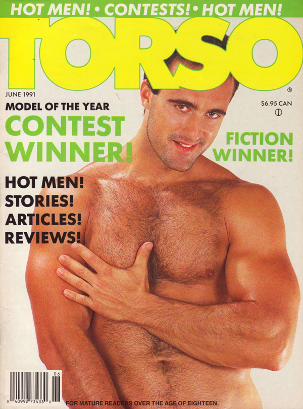 Torso June 1991 magazine back issue Torso magizine back copy Torso gay mens magazine featuring hot nude male models in uniform, gay marriage, satin smoothie tropical heat lean mean penis sword erotic male