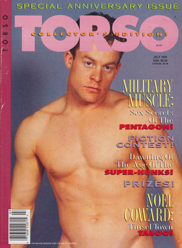 Torso July 1993 magazine back issue Torso magizine back copy torso magazine back issues 93 hot hunky horny dudes naked gay pornstars tight asses muscles buff slu