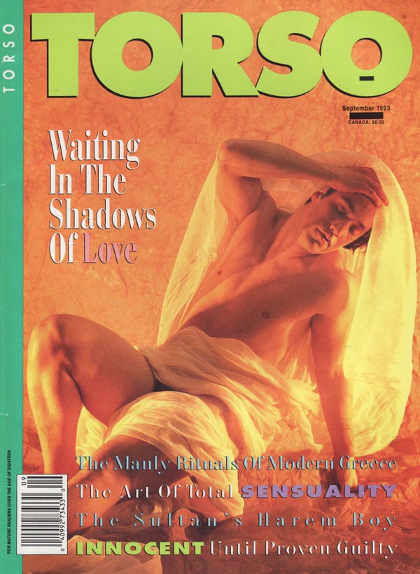 Torso September 1993 magazine back issue Torso magizine back copy 1993 back issues of torso magzine erotic pictorials hot muscle men nmaked gay porn stars huge cocks 
