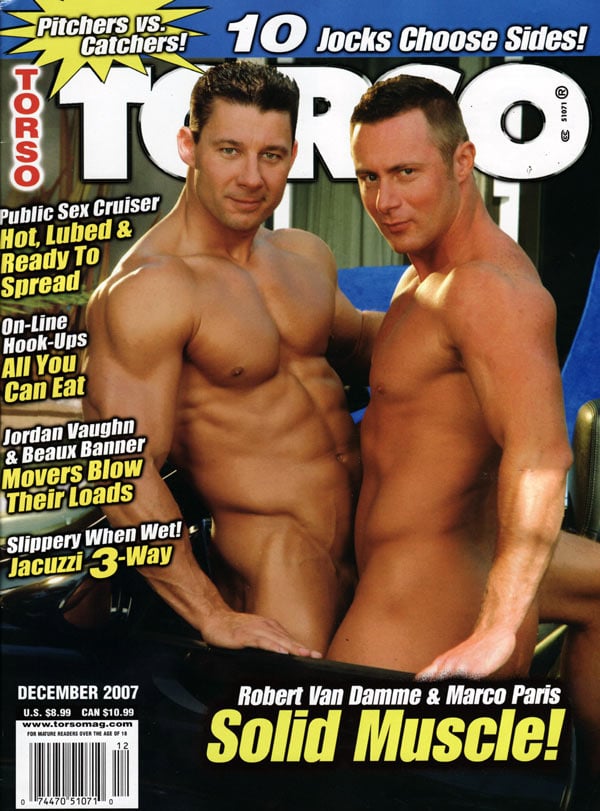 Torso December 2007 magazine back issue Torso magizine back copy torso magazine december 2007, robert van damme & marco paris, hard muscled guys, sexy hard cocks, gr