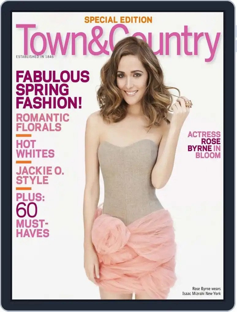 Town & Country March 2010, , Actress Rose Byrne In Bloom Maga