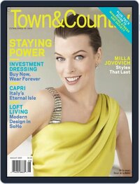 Milla Jovovich magazine cover appearance Town & Country August 2009