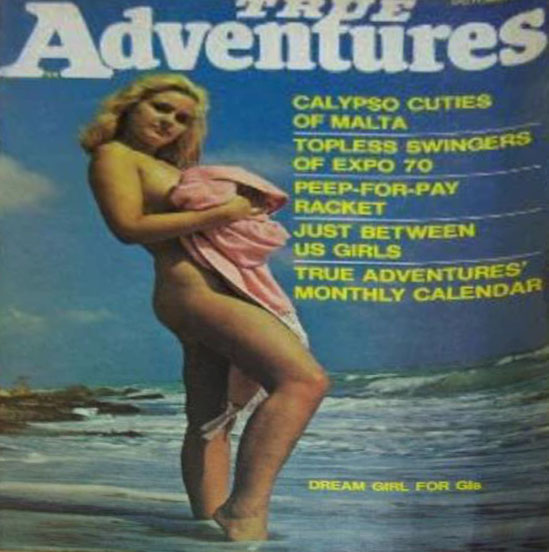 True Adventures October 1970 magazine back issue True Adventures magizine back copy 