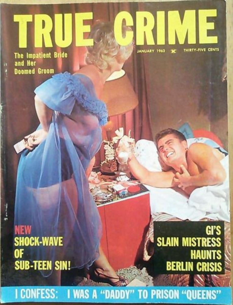 True Crime Cases January 1962 magazine back issue True Crime Cases magizine back copy 