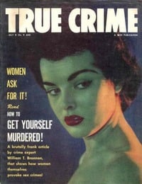 True Crime Cases July 1954 magazine back issue cover image