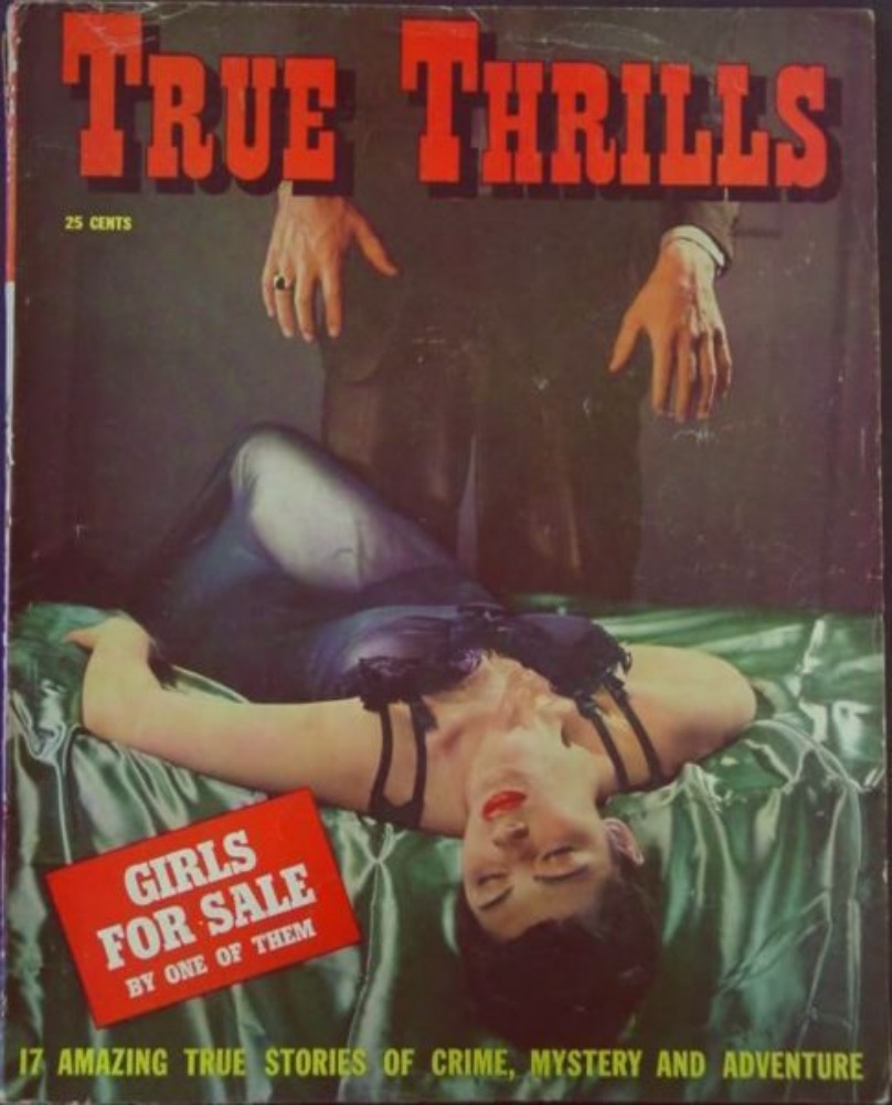 True Thrills # 1 magazine back issue True Thrills magizine back copy 