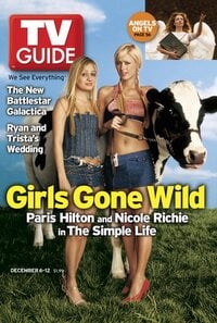 Paris Hilton magazine cover appearance TV Guide December 6, 2003