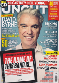 David Byrne magazine cover appearance Uncut # 219, August 2015