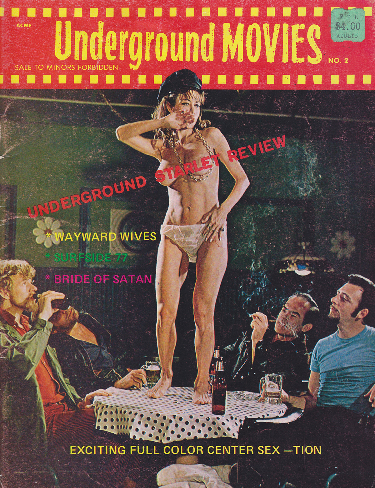 Underground Movies # 2 magazine back issue Underground Movies magizine back copy 